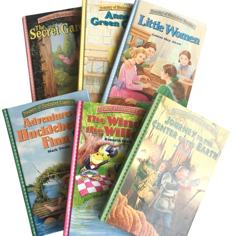 Kids Book - VINTAGE, 6 Book Bundle, Treasury of‎ Illustrated Classics